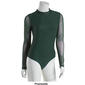 Juniors Self Esteem Long Sleeve Solid Mesh Mock Neck Bodysuit - image 3