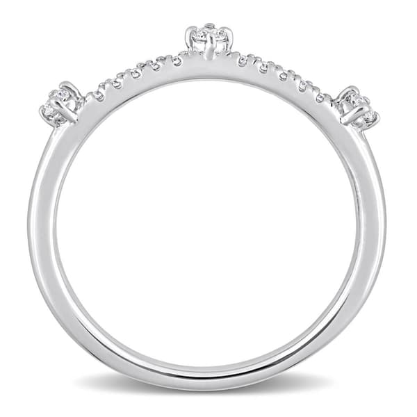 Platinum Plated 1/7ctw. Lab Grown Diamond Ring