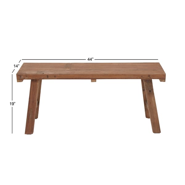 9th & Pike® Brown Mahogany Industrial Bench