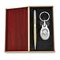 Silver-Tone Watch Key Ring & Pen Gift Set - image 2