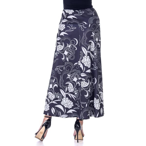 Womens 24/7 Comfort Apparel Floral A-Line Maxi Skirt