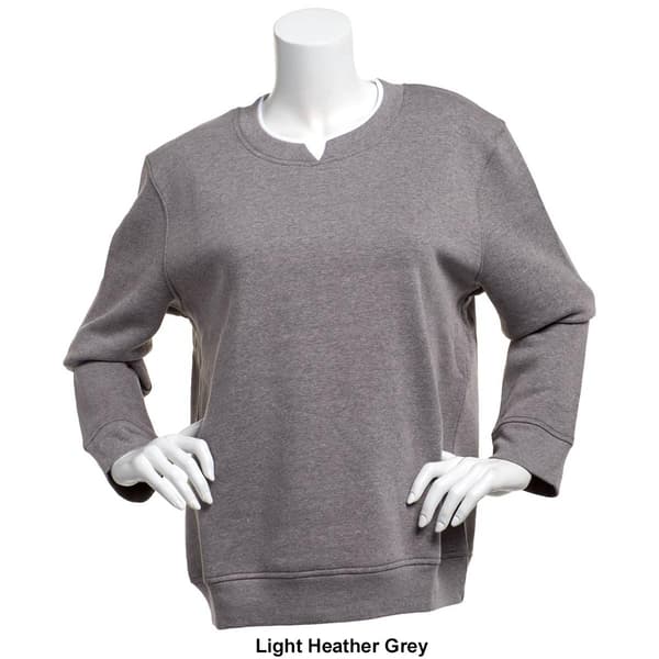 Womens Hasting & Smith Long Sleeve Basic Fleece Crewneck