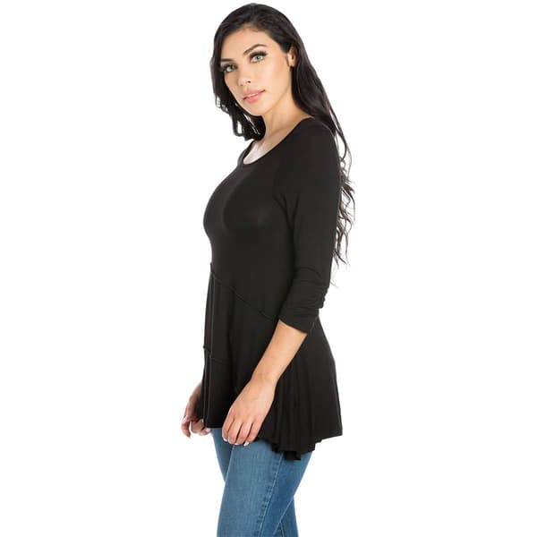 Womens 24/7 Comfort Apparel Ruched Sleeve Tunic