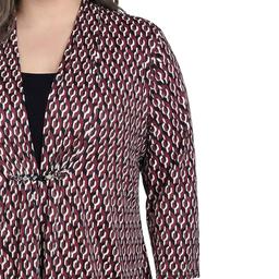 Plus Size NY Collection 3/4 Sleeve Geometric Two in One Blouse