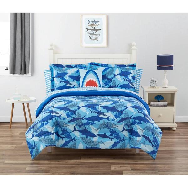 Alex & Bella Shark Bite Reversible Comforter Set - image 