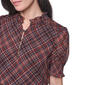 Womens Tommy Hilfiger Short Smock Sleeve Plaid Blouse - image 4