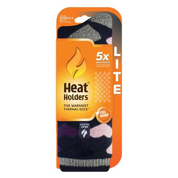 Womens Heat Holders® Lite Jen Heart Thermal Crew Socks