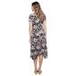 Petite Perceptions Short Sleeve Print ITY Side Knot Dress - image 2