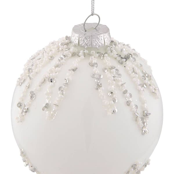 Northlight Seasonal 4in. Sequin Glass Ball Christmas Ornament