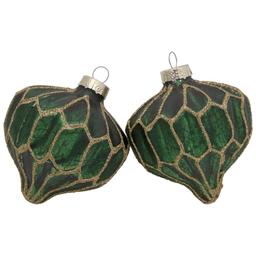 Northlight Seasonal 4ct. Glitter Finial Christmas Ornaments