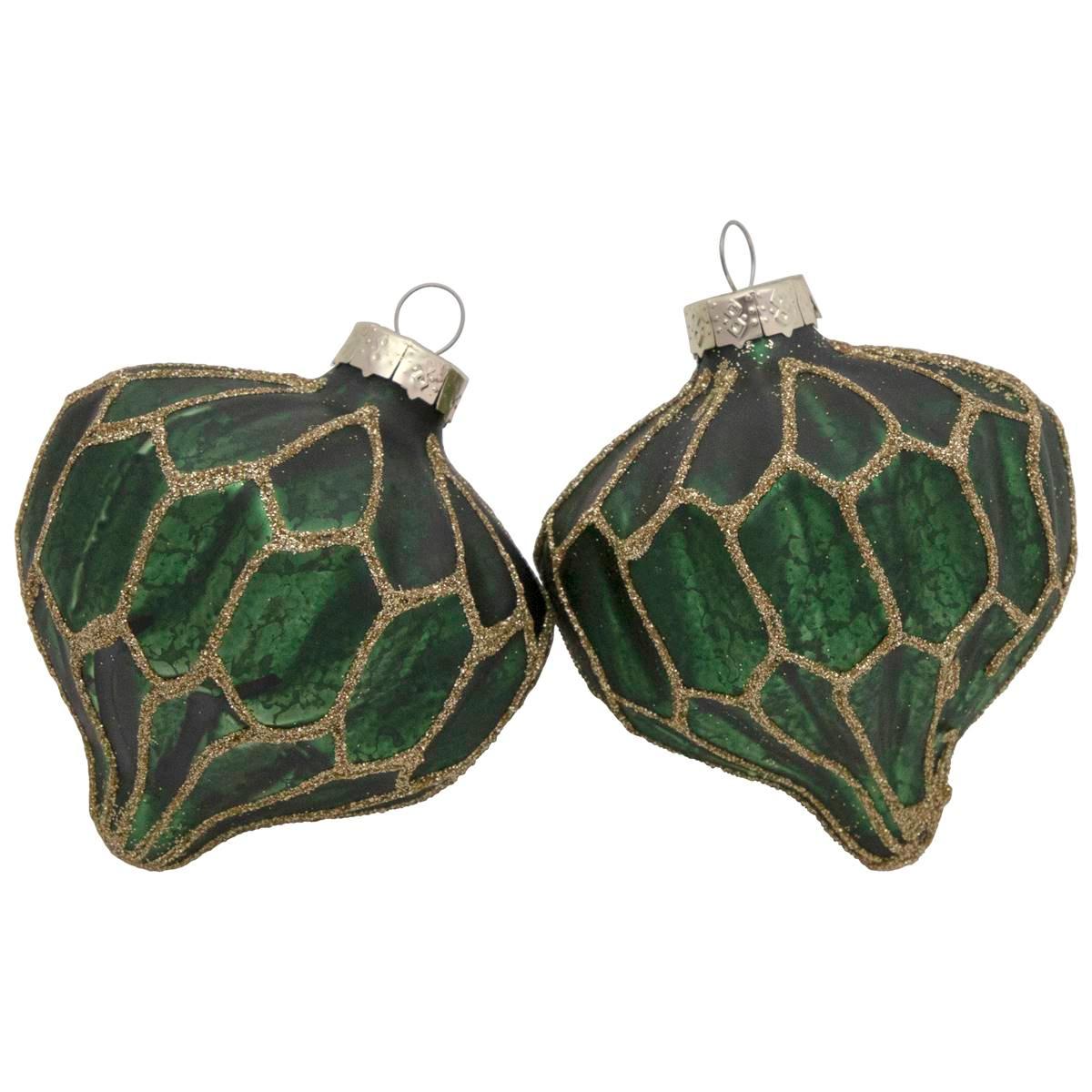 Northlight Seasonal 4ct. Glitter Finial Christmas Ornaments