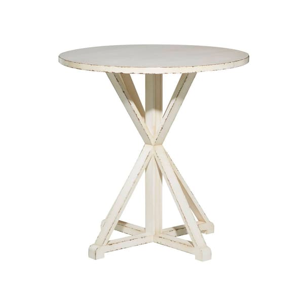 9th & Pike® White Wood Farmhouse Accent Table