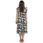 Womens Absolutely Famous Ruffle Cap Sleeve Pattern Midi Dress - image 2