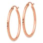 Gold Classics™ 14kt. Rose Gold 30mm Polished Hoop Earrings - image 2