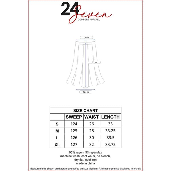 Womens 24/7 Comfort Apparel Midi Length A-Line Skirt