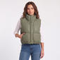 Juniors Love Tree Zip Front Coated Puffer Vest - image 1