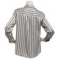 Petite Kasper Long Sleeve Satin Stripe Casual Button Down - image 2
