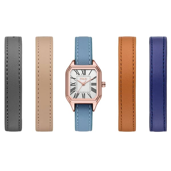 Womens Folio Interchangeable Strap Watch Gift Set - FMDFL2102