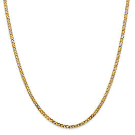 Mens Gold Classics&#8482; 2.9mm. 14k Gold Beveled Curb Chain Bracelet