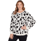 Plus Size Emaline Dusted Petals Long Sleeve Heart Sweater - image 3