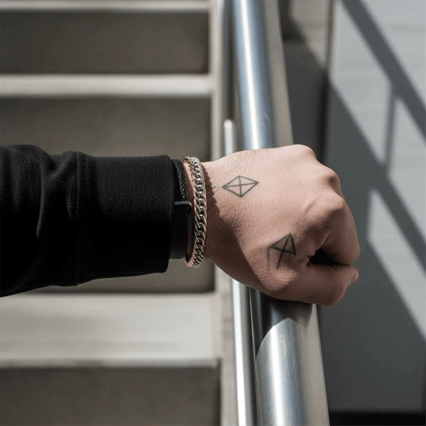 Mens Iron Saints 8.5mm Cuban Link Silver & Gold Bracelet
