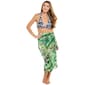 Womens Cover Me Green Palm Long Mesh Sarong Pareo Swim Cover-Up - image 1