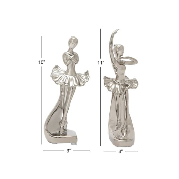 9th & Pike&#174; Porcelain Dancing Ballerina Statues - Set of 2