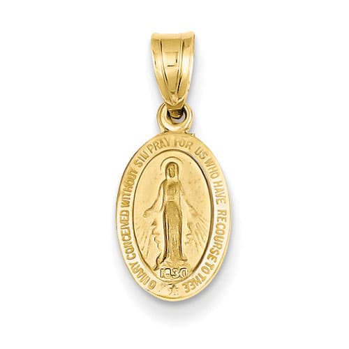 Gold Classics(tm) Yellow Gold Miraculous Medal Pendant - image 