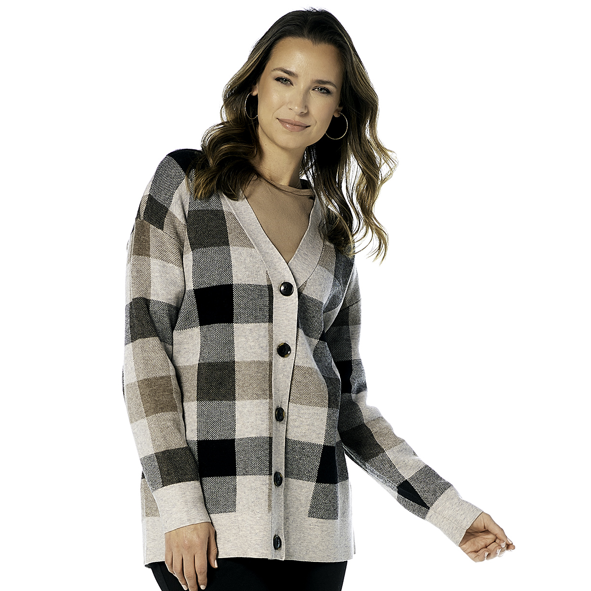 plaid boyfriend cardigan