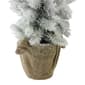 Northlight 2ft. Potted Flocked Mini Pine Slim Christmas Tree - image 4