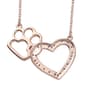 Nova Star® Rose Gold Plated Lab Grown Diamond Paw Heart Pendant - image 3