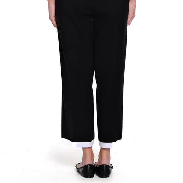 Womens Multiples Pull On Elastic Waist Cropped Wide Leg Pants