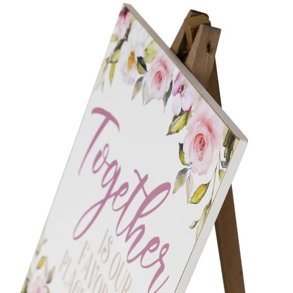 Northlight Seasonal Together Wooden Easel Sign