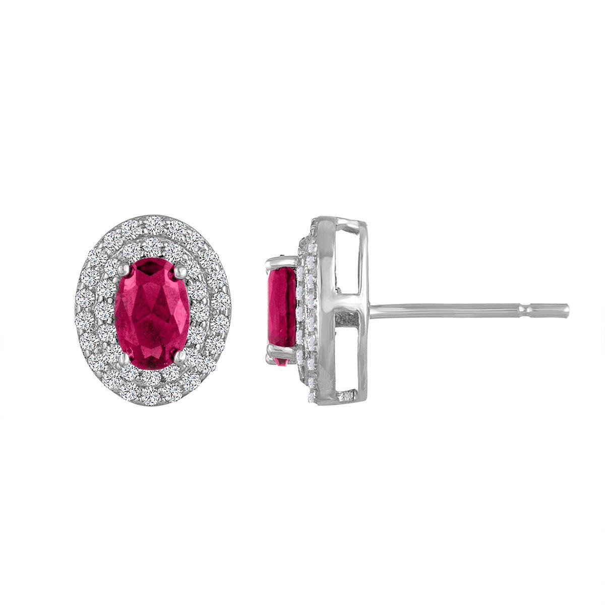 Gemstone Classics™ Sterling Silver Ruby Stud Earrings