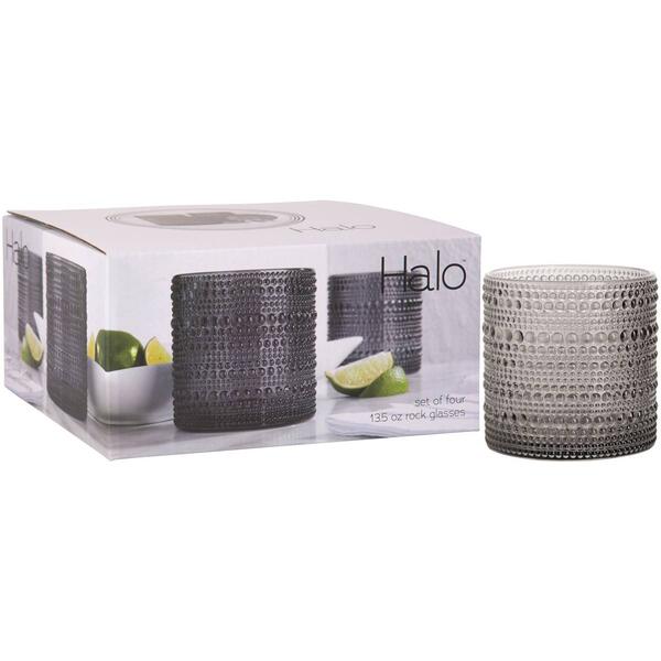 Home Essentials Halo 13oz. Smoke Double Old Fashioned Glasses - image 