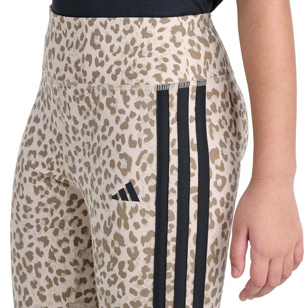 Girls (7-16) adidas® 3 Stripe Leopard Leggings