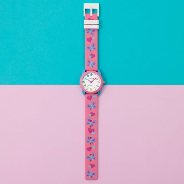 Kids Timex® Pretty Silicone Strap Analog Watch  - TW2Y59700JT