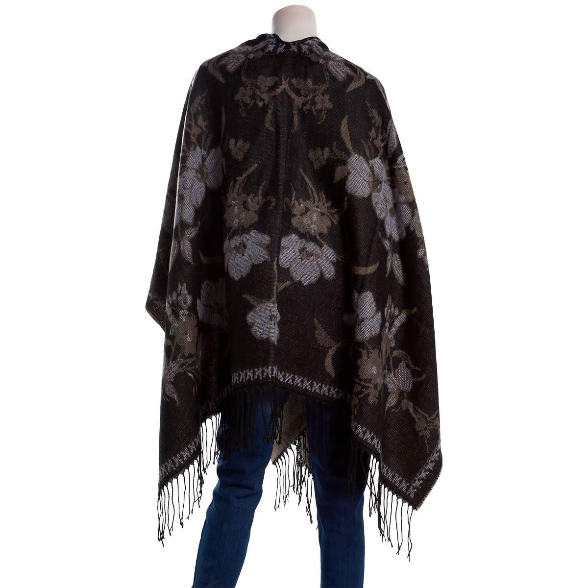 Womens Modena Floral & Jacquard Ruana