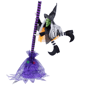Northlight Animated Flying Witch with Broom Halloween Décor - image 3
