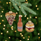 Northlight 3pc. Pizza Burger and Beer Glass Christmas Ornaments - image 1