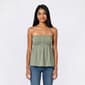 Juniors Derek Heart Button Front Babydoll Tube Top - image 3