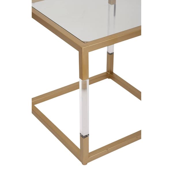 9th & Pike® Gold Modern Acrylic Accent Table