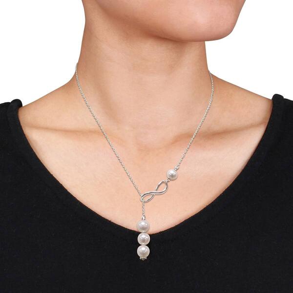 Gemstone Classics&#8482; Sterling Silver Pearl Necklace