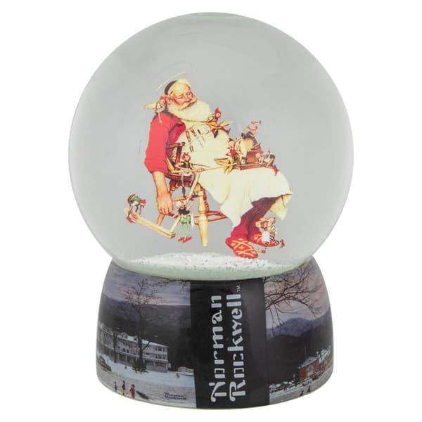 Northlight Seasonal 6.5in. Norman Rockwell Santa Snow Globe