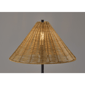 Adesso Rayne Brown Marble Base Table Lamp with Rattan Shade - image 5