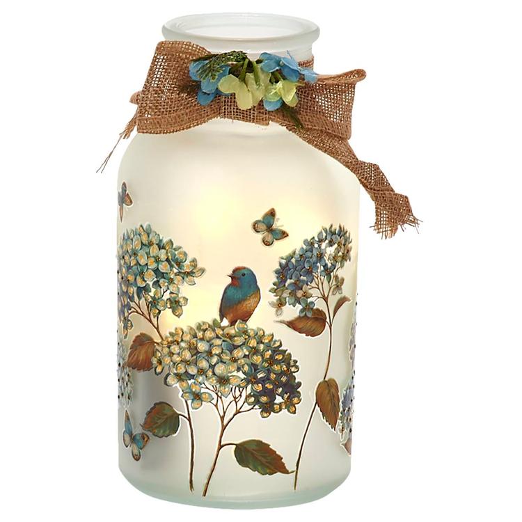 Transpac Birds & Hydrangea Lantern