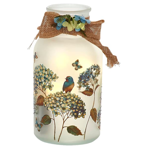 Transpac Birds & Hydrangea Lantern - image 