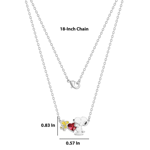 Brass Peanuts Snoopy & Woodstock Pendant Necklace