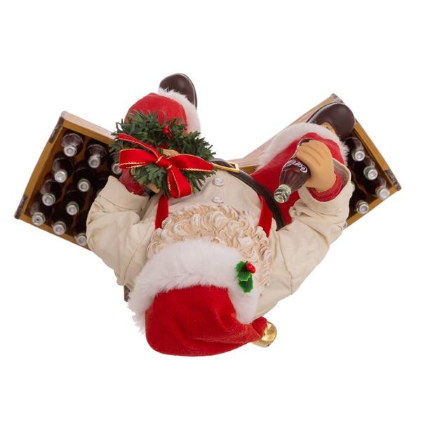 Kurt S. Adler 9in. Coca-Cola® Santa Sitting on Crates Figurine