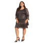 Plus Size R&M Richards Crinkle Met Pleat Jacket Dress - image 1